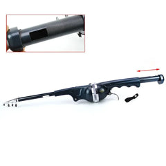 Portable Folding Telescopic Fishing Rod with Stainless Steel Built-in Reel