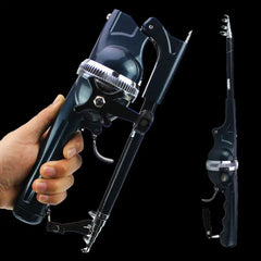 Portable Folding Telescopic Fishing Rod with Stainless Steel Built-in Reel